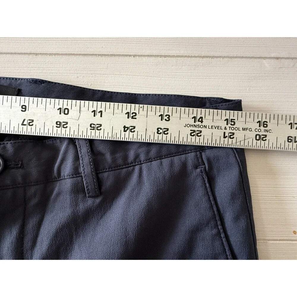 Theory Zaine SW Neoteric Navy Blue Slim Fit Chino Pants Water Repellent Mens 31
